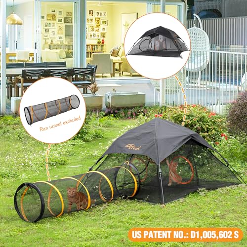 X-Large Catio Outdoor Cat Enclosure and Cat Tower Tent, 3-Tier Portable Foldable, Two Doors Z502328