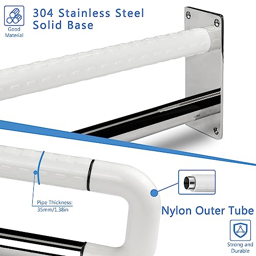 Toilet Grab Bar 23.6 Inch Bathroom Safety Rail for Elderly Seniors P81007