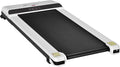 Soozier Under Desk Treadmill, Portable Walking Pad, Walking Jogging Machine with Foldable Wheels, LED Display, Remote Control, 264 lbs Weight Capacity, White