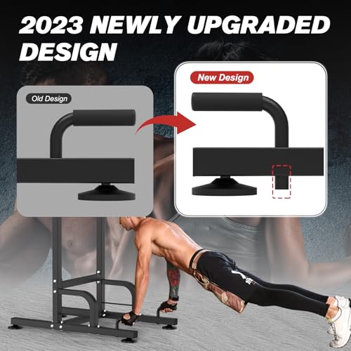 RELIFE Power Tower Pull Up Bar Station Dip Station for Home Gym Strength Training, 450LBS N377