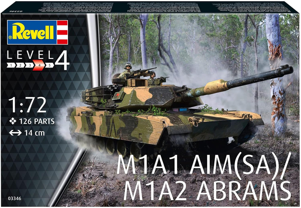Revell 03346 M1A2 Abrams Tank 1:72 Scale Model Kit Z518