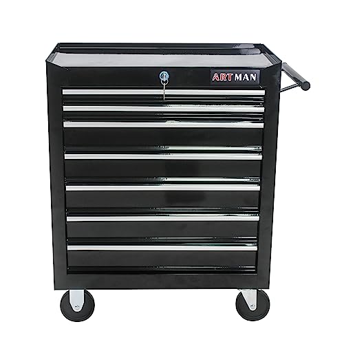 5-Drawer Rolling Tool Cart with Wheels, Black V51953
