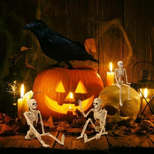 5.4 ft Posable Halloween Skeleton Decoration with Movable Joints L910930