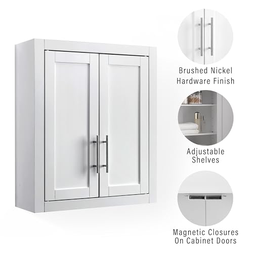 Crosley Furniture Savannah Wall Mounted Medicine Cabinet, White G910