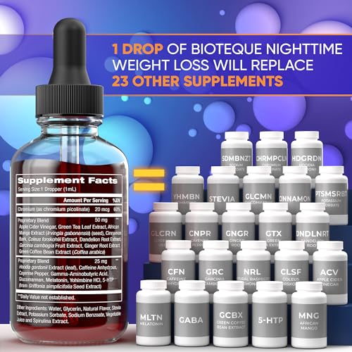 Night Time Weight Loss Diet Drops - Appetite Control, Fat Burner P6189