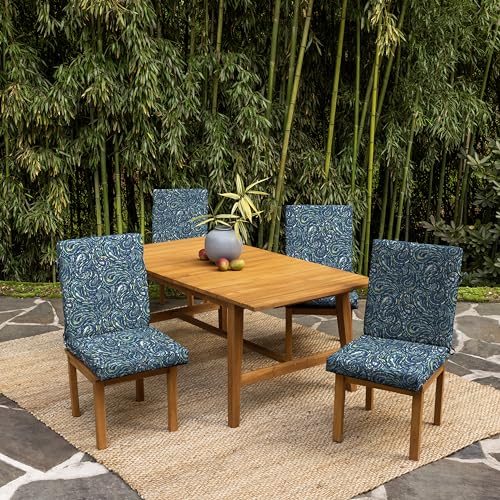ARDEN Outdoor Dining Chair Cushion 20 x 20 in Weather-Proof Fade Resistant Sapphire Blue J523