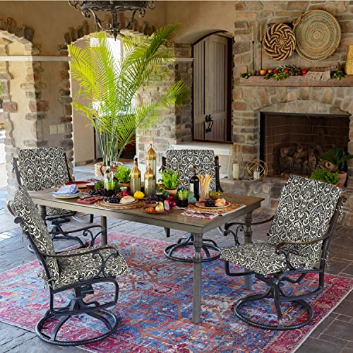 ARDEN Outdoor Dining Chair Cushion 20 x 20 in Weather-Proof Fade Resistant Sapphire Blue J523