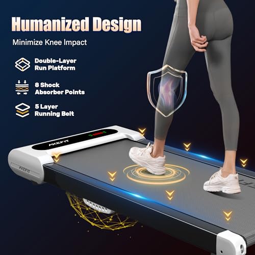 Walking Pad Treadmill 2 in 1 for Home Office, Quiet Portable with Remote Control W700619