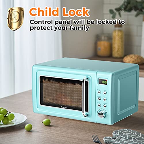 0.7 Cu.ft Compact Microwave Oven with Digital Timing, Child Lock & Glass Turntable Z48712