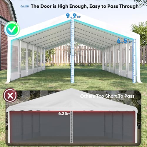 Quictent 20x20 Party Tent Heavy Duty Outdoor Canopy with Storage Bags M75972