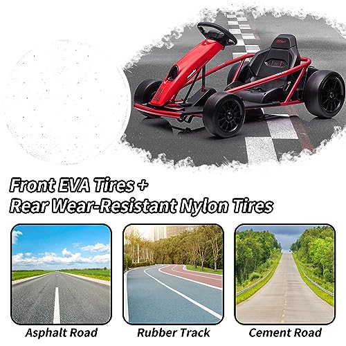 Kids Go Kart 24V Battery 300W Dual Motors Drifting Car with Music and Horn X10432