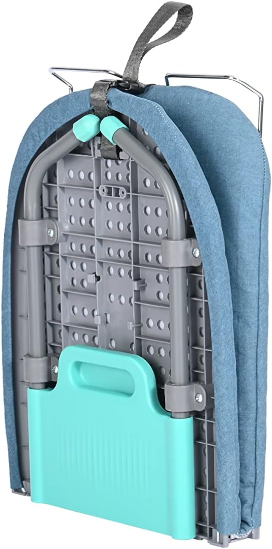 Foldable Ironing Board Set - Includes Cover and Mount for College Dorms, Small Apartments, & Tabletop Use; Portable mini Folding Ironing Board.