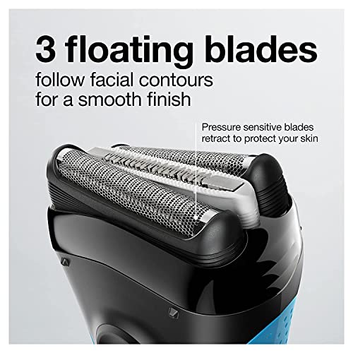 Braun Electric Series 3 Razor with Precision Trimmer, Wet & Dry, Blue/Black V4715