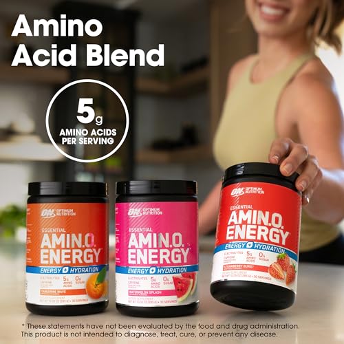 Optimum Nutrition Amino Energy Powder Plus Hydration, Tangerine Wave, 30 Servings Q75781