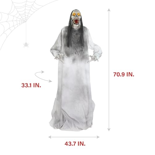 Haunted Hill Farm 5.9 ft Animatronic Lurching Woman by Tekky S393