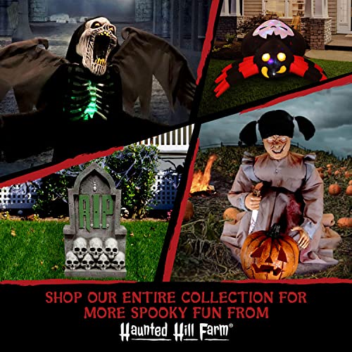 Haunted Hill Farm Soul Sucker Demon Reaper with Child by Tekky, Motion-Activated Halloween Animatronic Q202293