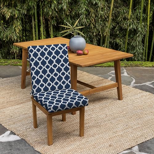 ARDEN Outdoor Dining Chair Cushion 20 x 20 in Weather-Proof Fade Resistant Sapphire Blue J523
