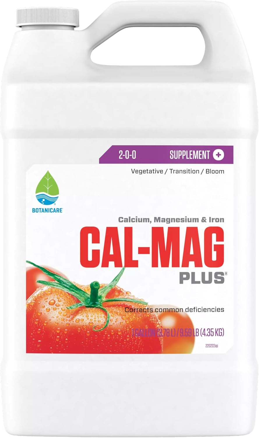 Botanicare Cal-Mag Plus, Calcium, Magnesium, and Iron Plant Supplement, 2-0-0, 1 gal.