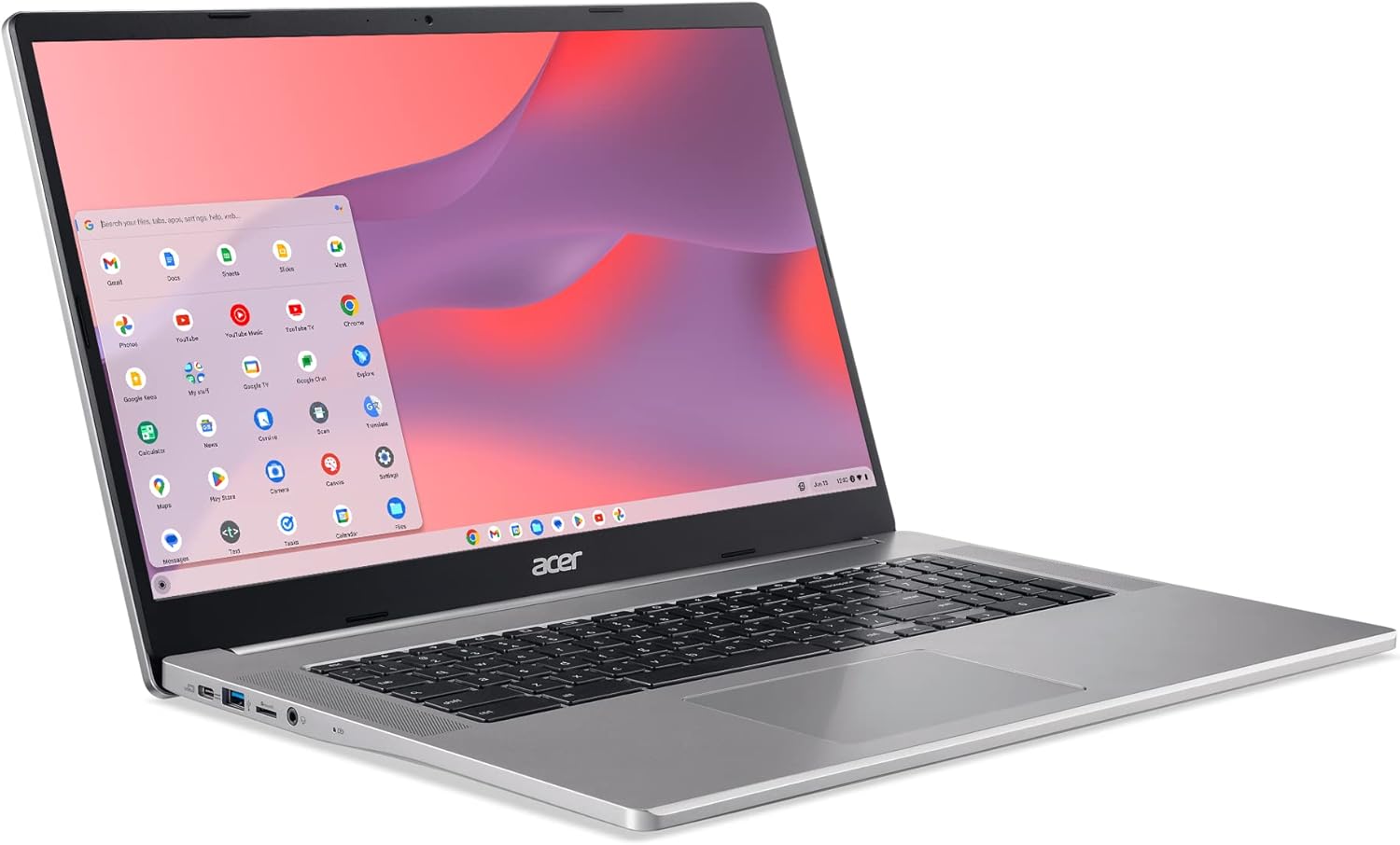 Acer Chromebook 317 CB317-1H-C6RK Laptop, 17.3" Full HD, 4GB RAM, 128GB eMMC, Chrome OS, Silver X111405