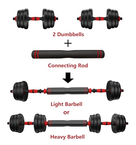 Adjustable Dumbbells Set 20lbs/33lbs/44lbs for Home Gym Workout O8677