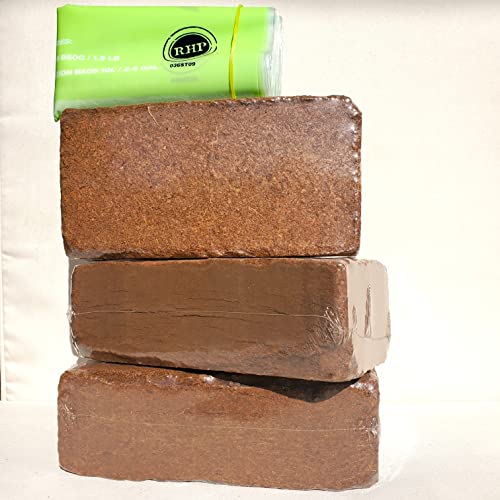 Coco Coir Bricks 5.5 Lbs Organic Compressed Soil Peat Blocks for Plants D73293
