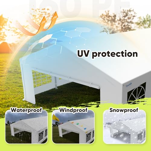 Quictent 20x20 Party Tent Heavy Duty Outdoor Canopy with Storage Bags M75972