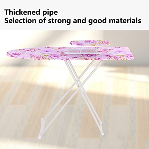 Full Size Ironing Board with Iron Rest, Height Adjustable, Folding Legs (White) V655034