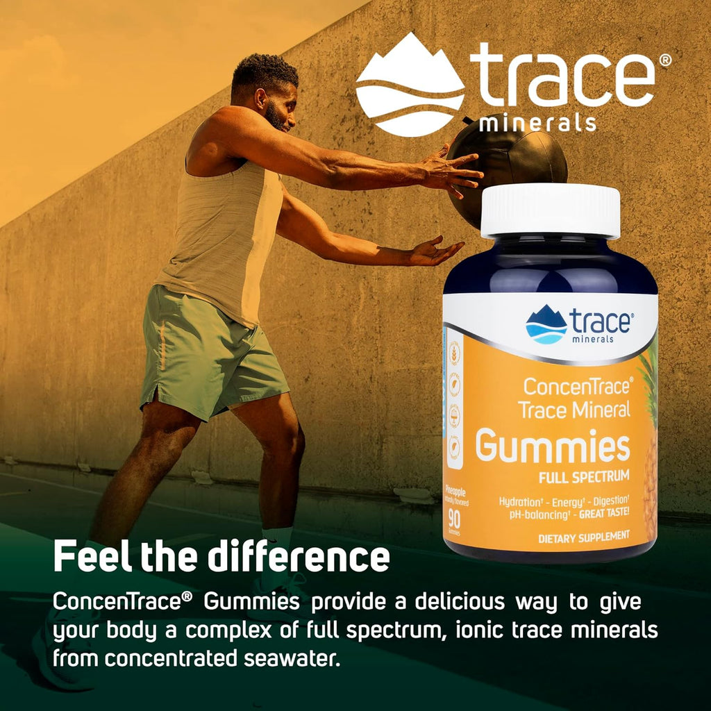 Trace Minerals ConcenTrace Chewable Gummies Full Spectrum Pineapple 90 ct M282442