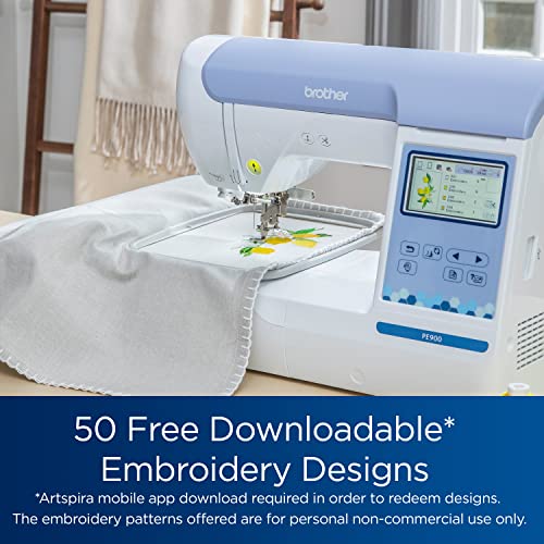 Brother PE900 Embroidery Machine with WLAN, White O60746