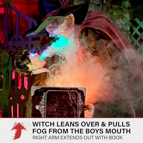 Haunted Hill Farm Soul Sucker Demon Reaper with Child by Tekky, Motion-Activated Halloween Animatronic Q202293