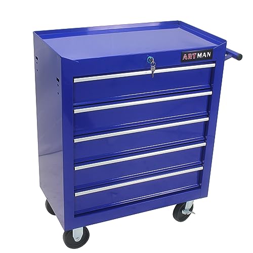 5-Drawer Rolling Tool Cart with Wheels, Black V51953