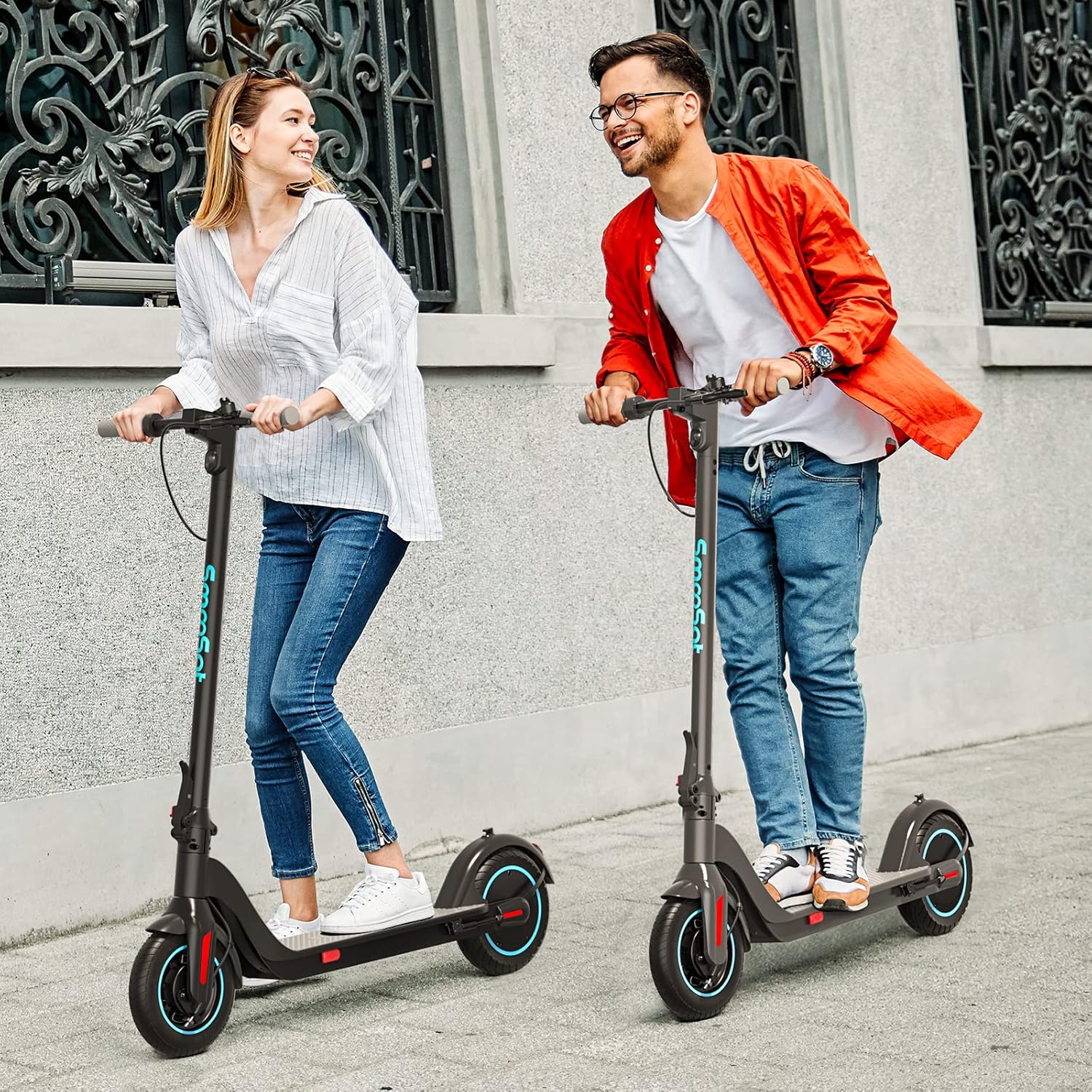 SmooSat SA3 Prime Electric Scooter for Adults, 10" Airless Tire, 28 Miles Range, Gray V20162