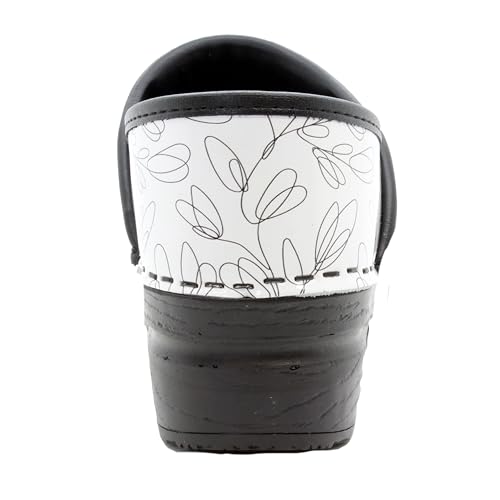 BJORK Swedish Comfort Women's Printed Leather Clogs L761453