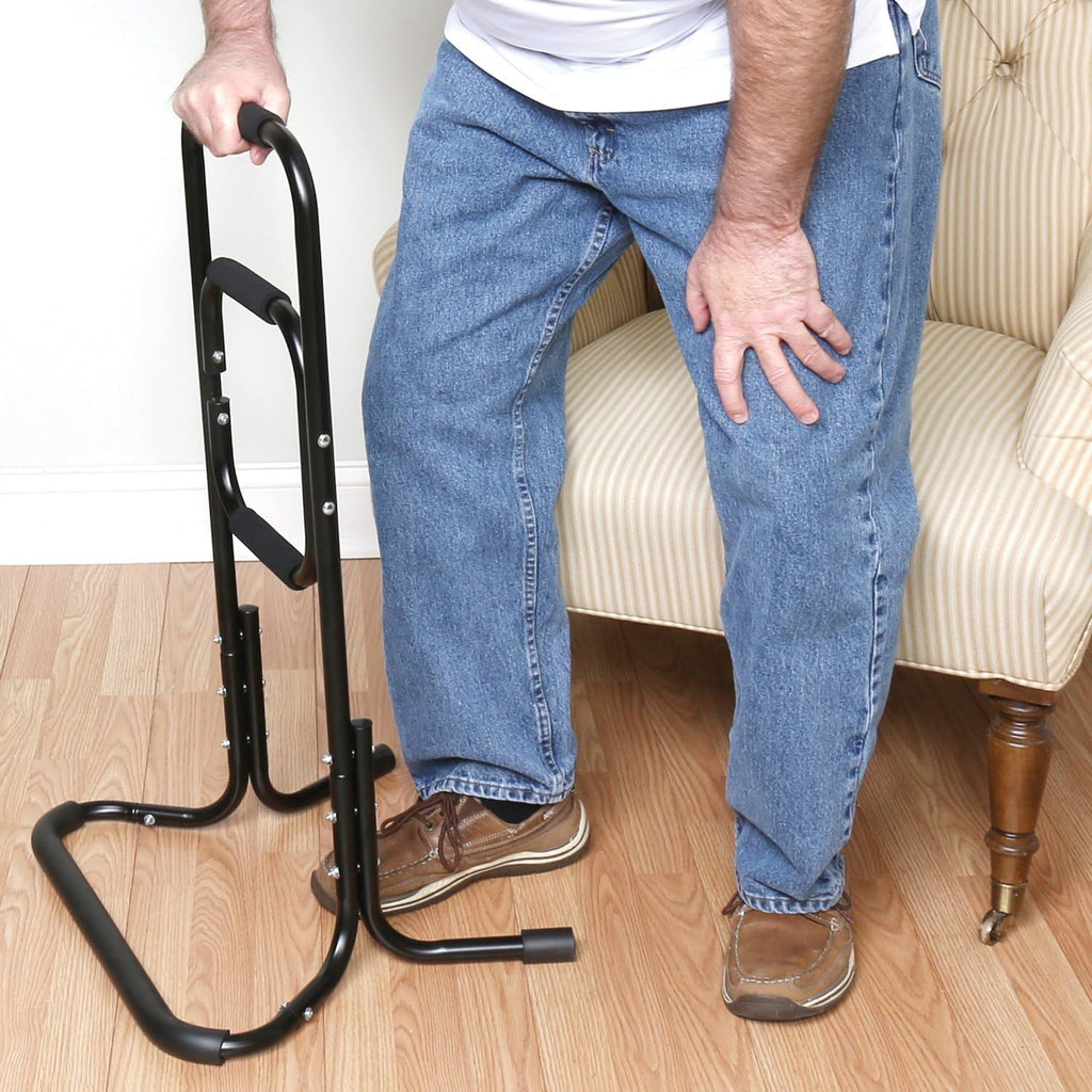 Bandwagon Chair Stand Assist Portable Bar for Elderly, Metal, Black M56360