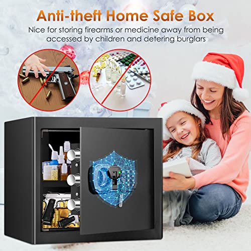 Fireproof Waterproof Home Safe Box with Digital Lock and Removable Shelf T38568