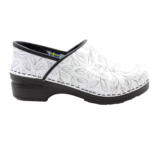 BJORK Swedish Comfort Women's Printed Leather Clogs L761453