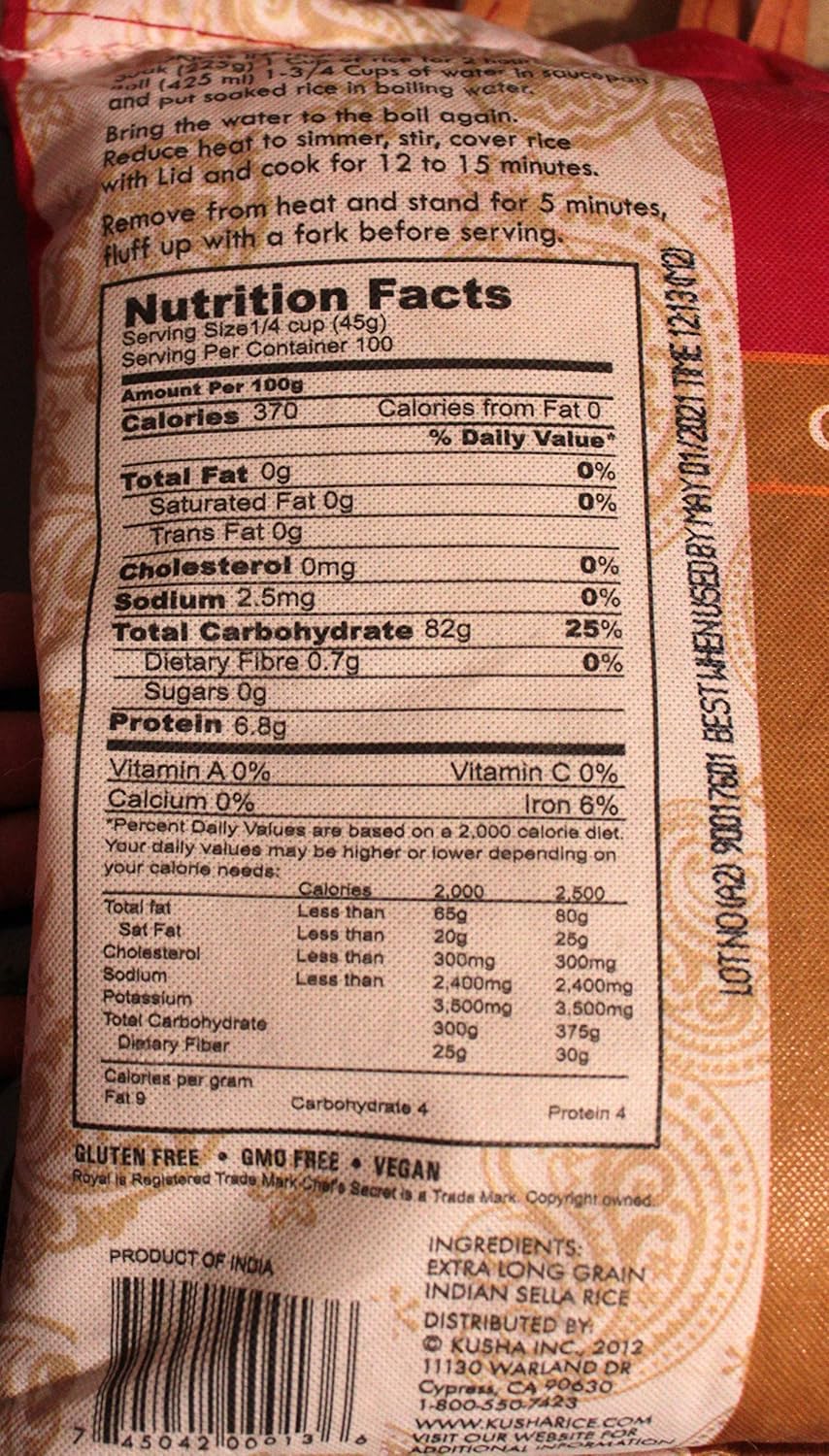 Royal Chef's Secret Basmati Rice 20 lbs W545981