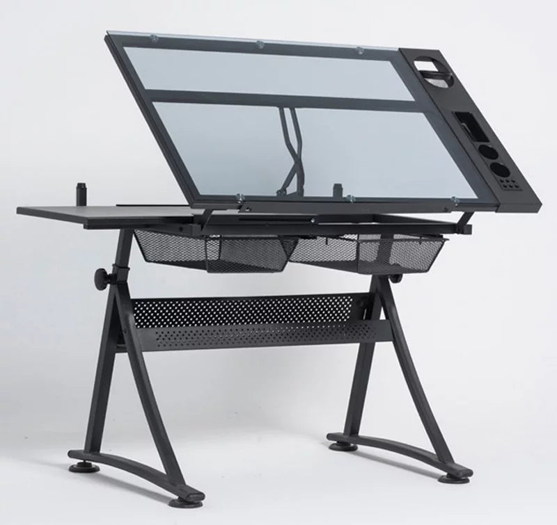 TECHTONGDA Adjustable Drafting Table Tattoo Stencil Glass Desk X62803