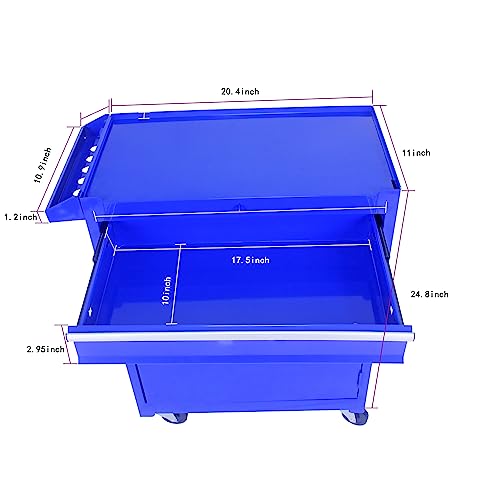 5-Drawer Rolling Tool Cart with Wheels, Black V51953