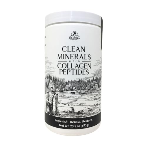 MT. CAPRA SINCE 1928 | Hot Cocoa Clean Minerals with Collagen Peptides 675 G - Delicious Whole Food Minerals from Goat Milk Whey and Grass Fed Type I and III Collagen Peptides - 10 G Protein