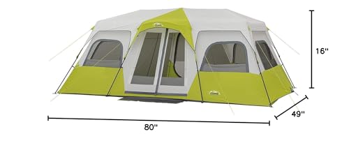 CORE Instant Cabin Tents 6 Person Family Pop Up Camping Tent R26561