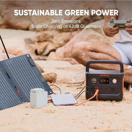 Jackery Solar Generator 240 v2 with 40W Mini Solar Panel, 256Wh LiFePO4, 300W AC Output I7577