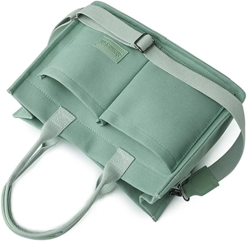 Canvas Crossbody Tote Bag for Women with Multi-Pocket D973