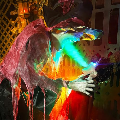 Haunted Hill Farm Soul Sucker Demon Reaper with Child by Tekky, Motion-Activated Halloween Animatronic Q202293