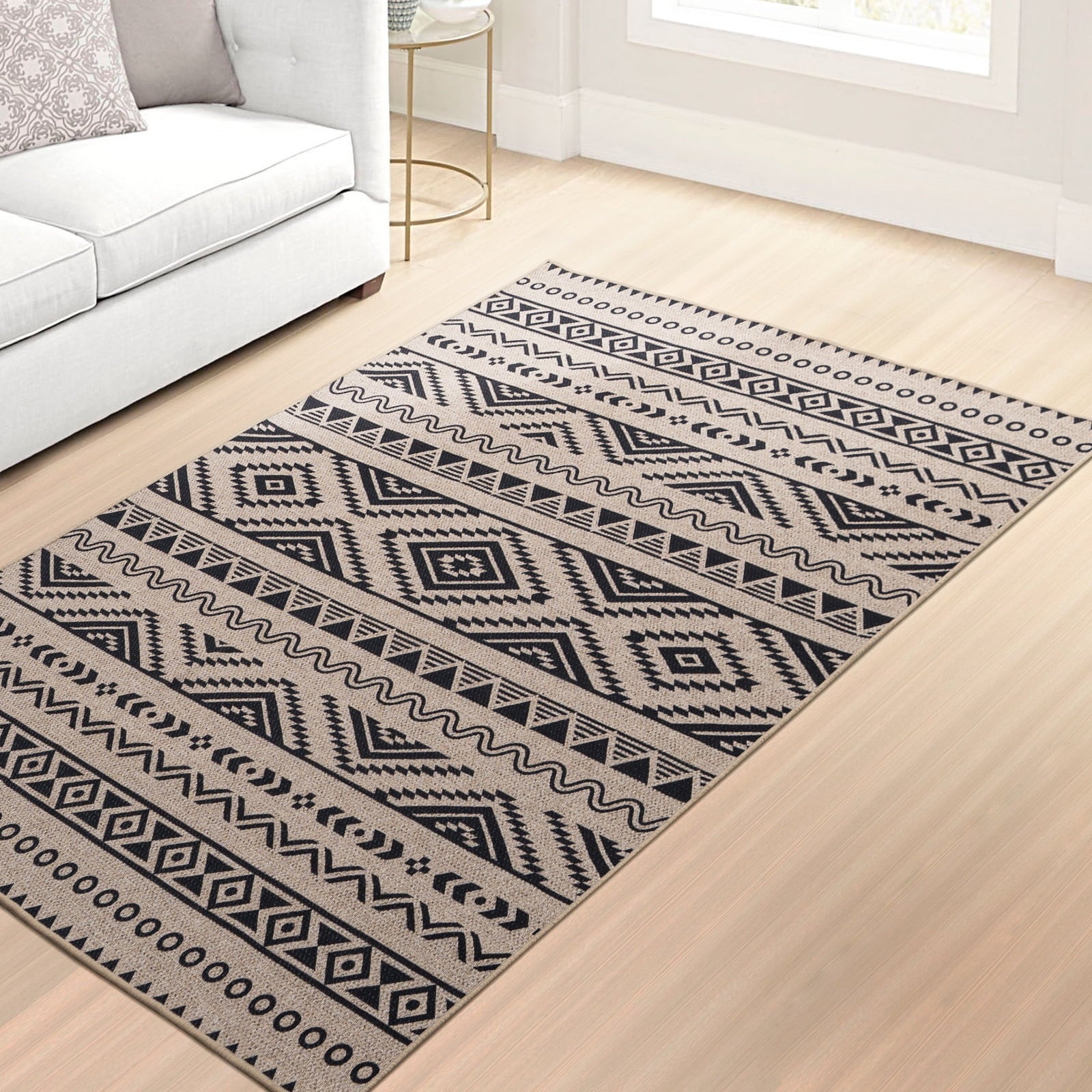 6x9 Washable Non-Slip Area Rug for Bedroom Living Room X1123