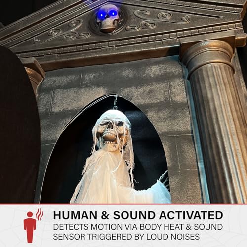 Haunted Hill Farm Soul Sucker Demon Reaper with Child by Tekky, Motion-Activated Halloween Animatronic Q202293