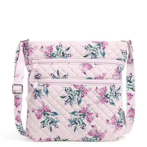 Vera Bradley Women's Cotton Triple Zip Hipster Crossbody Purse