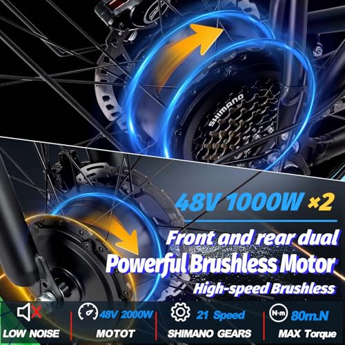 2000W Electric Bike Adults 48V 20AH Fat Tire Mountain E-Bike Z562729