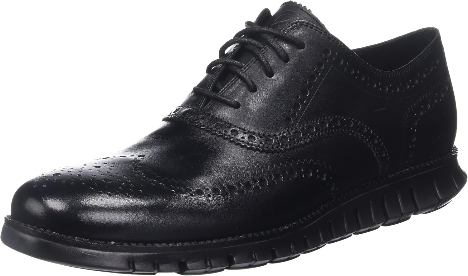 Cole Haan Men's Zerogrand Wing OX Leather Oxford, black closed hole/black, 16 Medium US