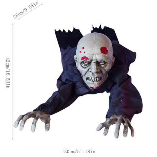 Halloween Zombie Groundbreaker Decoration with Glowing Eyes for Haunted House Yard B69995